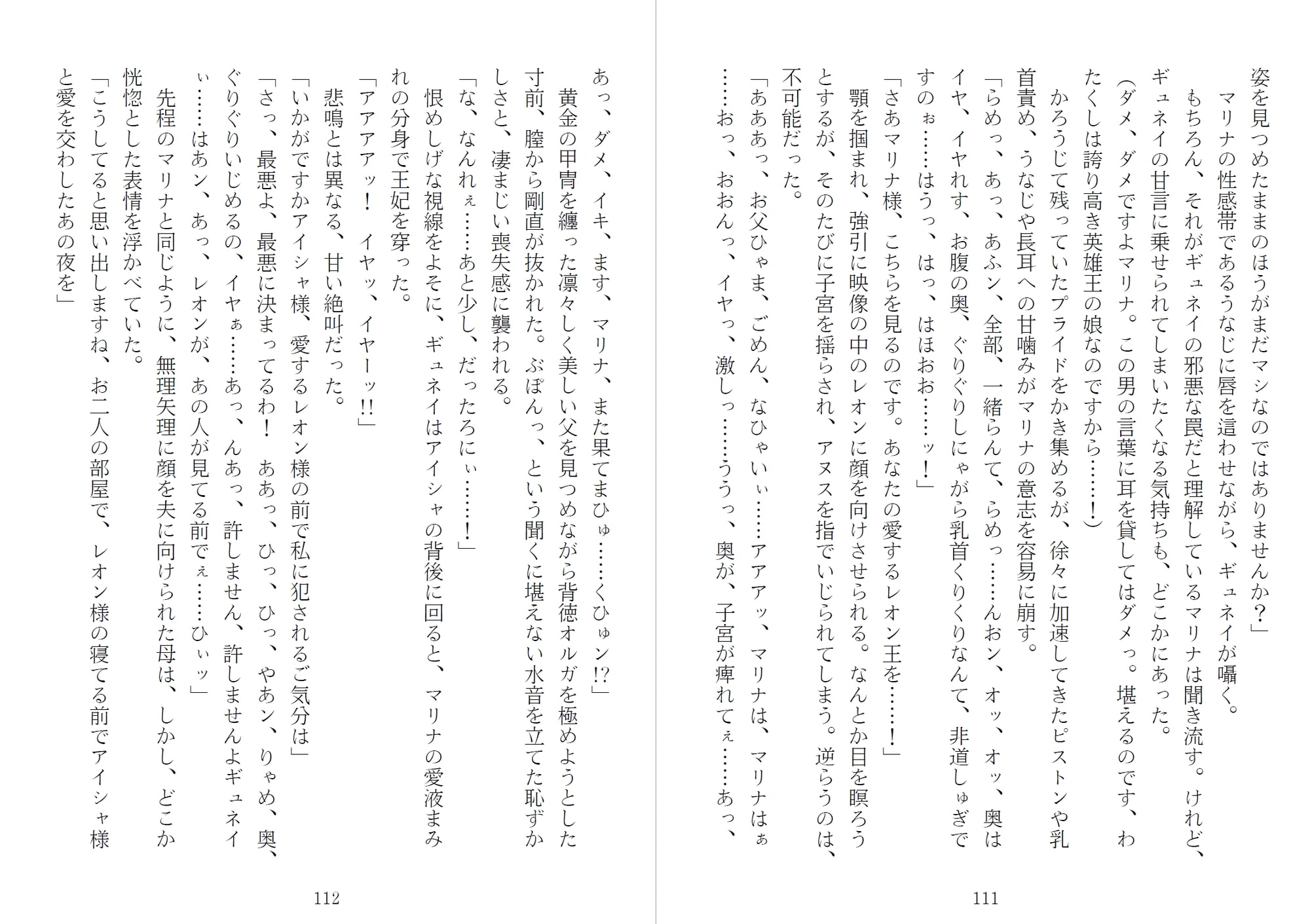 アイシャ、マリナ、ミリス 刻印されたエルフ母娘