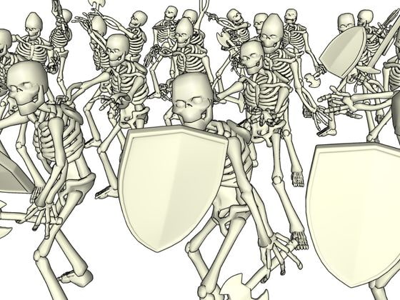 35 3D Skeleton Character Poses