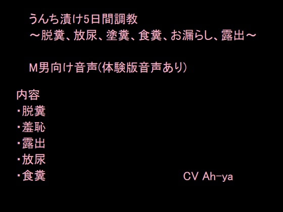 うんち漬け5日間調教