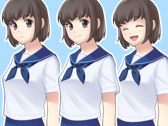 【表情7種】全身立ち絵|女子学生・セーラー夏服