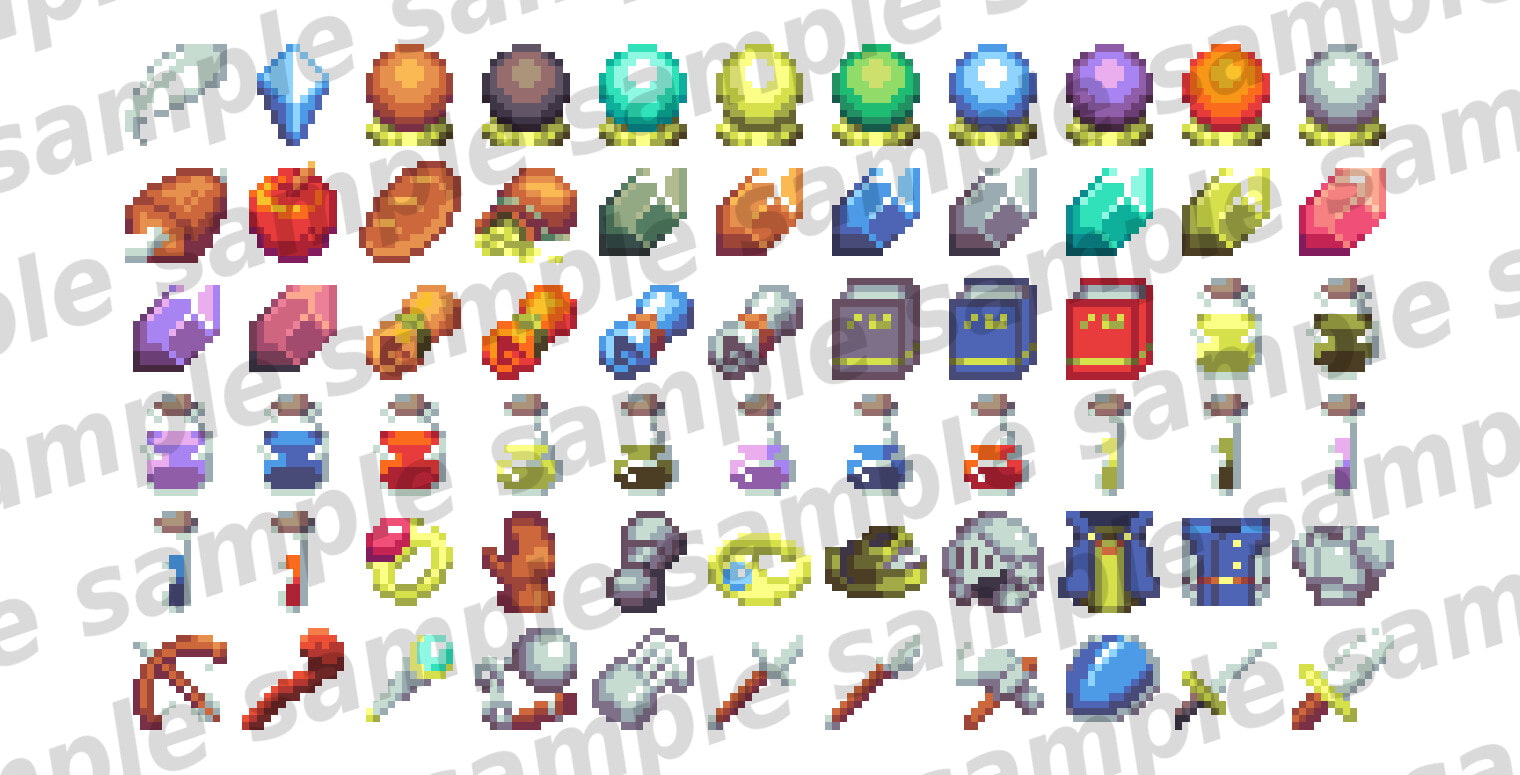 レトロゲーム風アイコン素材集～ファンタジー～