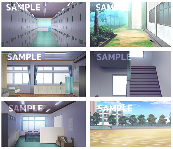 背景フリー素材「学校」