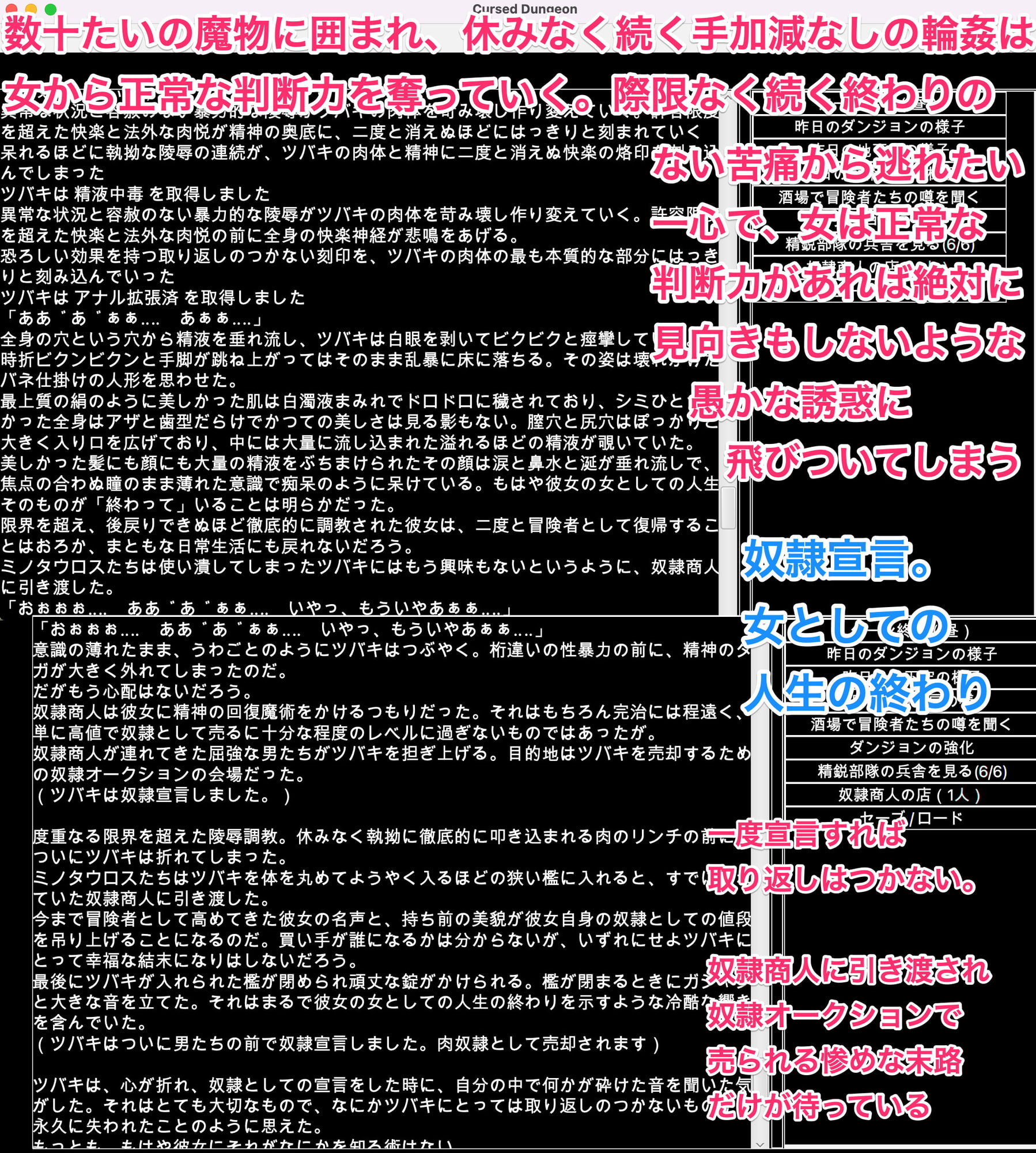 陵辱異種姦ダンジョン〜敗北した女冒険者は魔物たちの肉贄として使い潰されていく〜