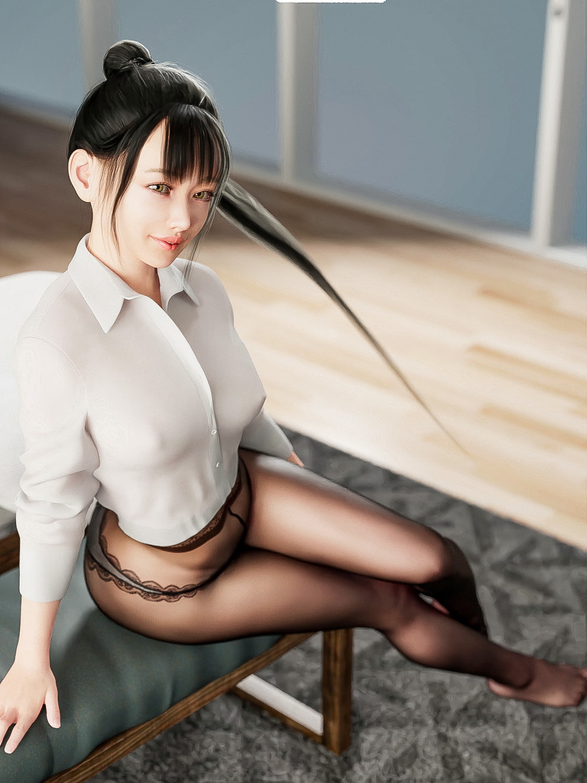 タイツ越しのパンツ11