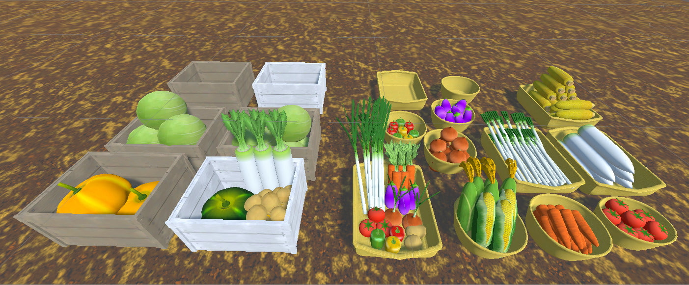 【3D素材】大地の恵みシリーズ 野菜・畑セット[商用利用可,R18可,加工可]