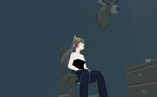 「黒猫ねぇ 向日葵ヘアアクセサリ」アバター