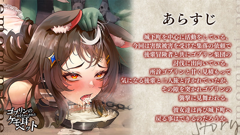 ゴブリンのおもちゃにされたケモ耳ペット