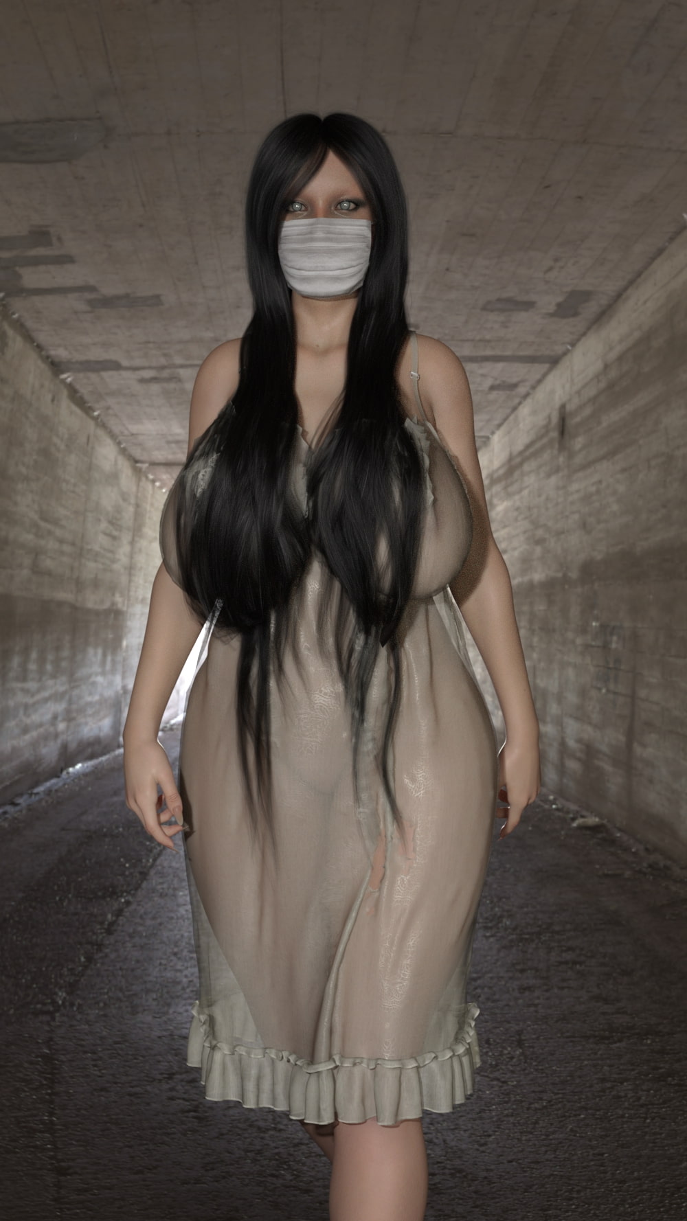 下校中、幽霊に襲われる