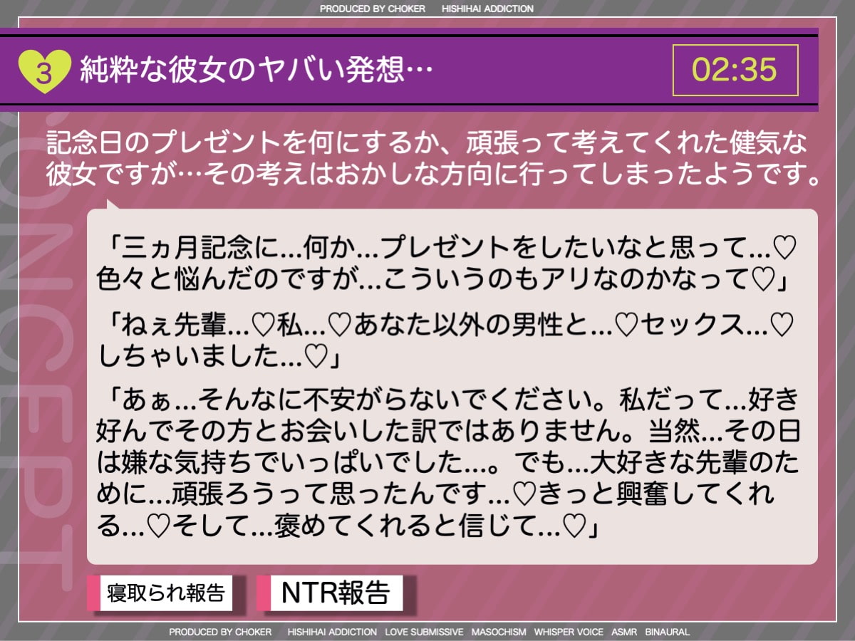 記念日のプレゼントは寝取られ報告〜小悪魔彼女のサプライズNTR〜