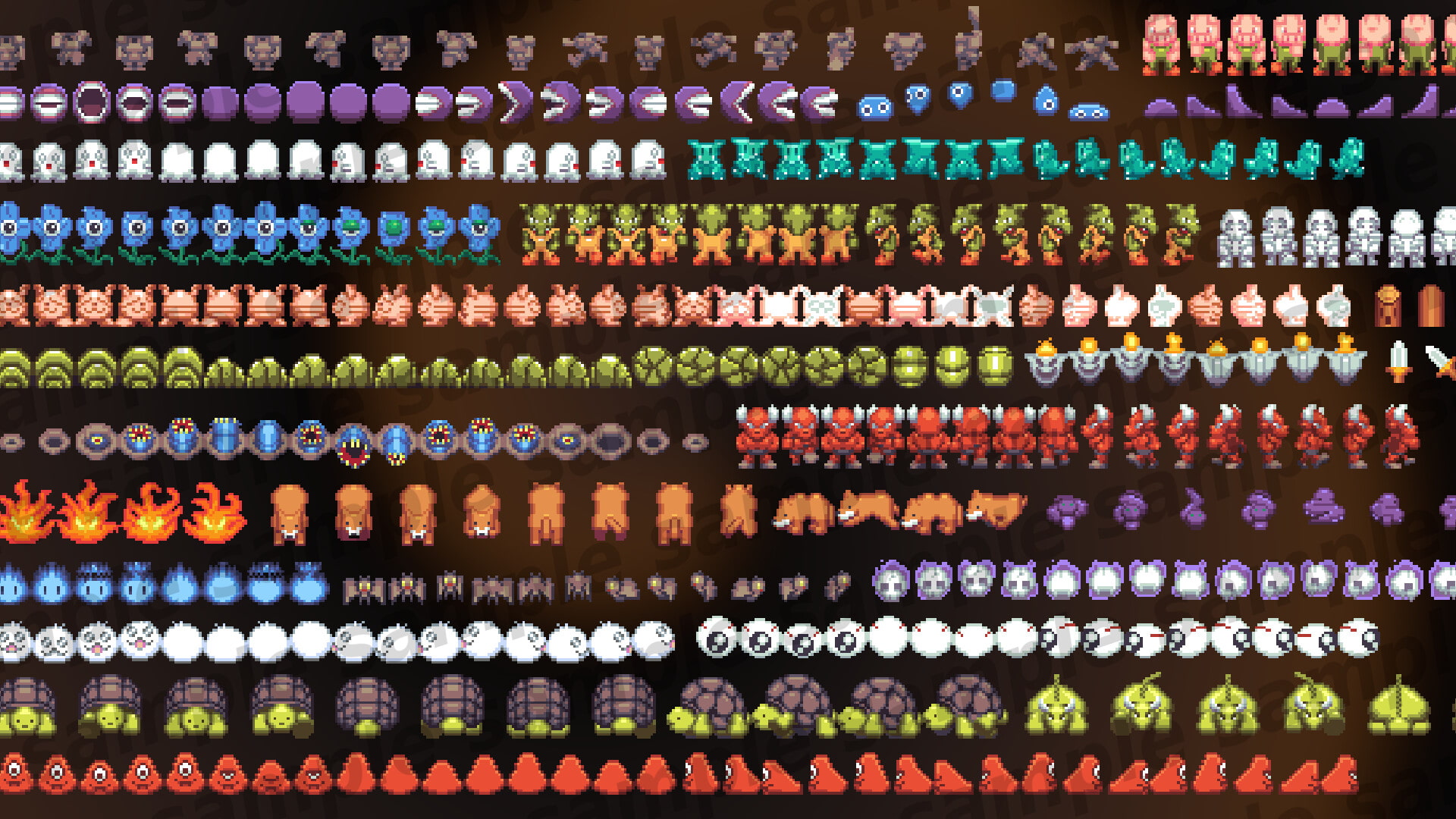 レトロゲーム風モンスター素材集