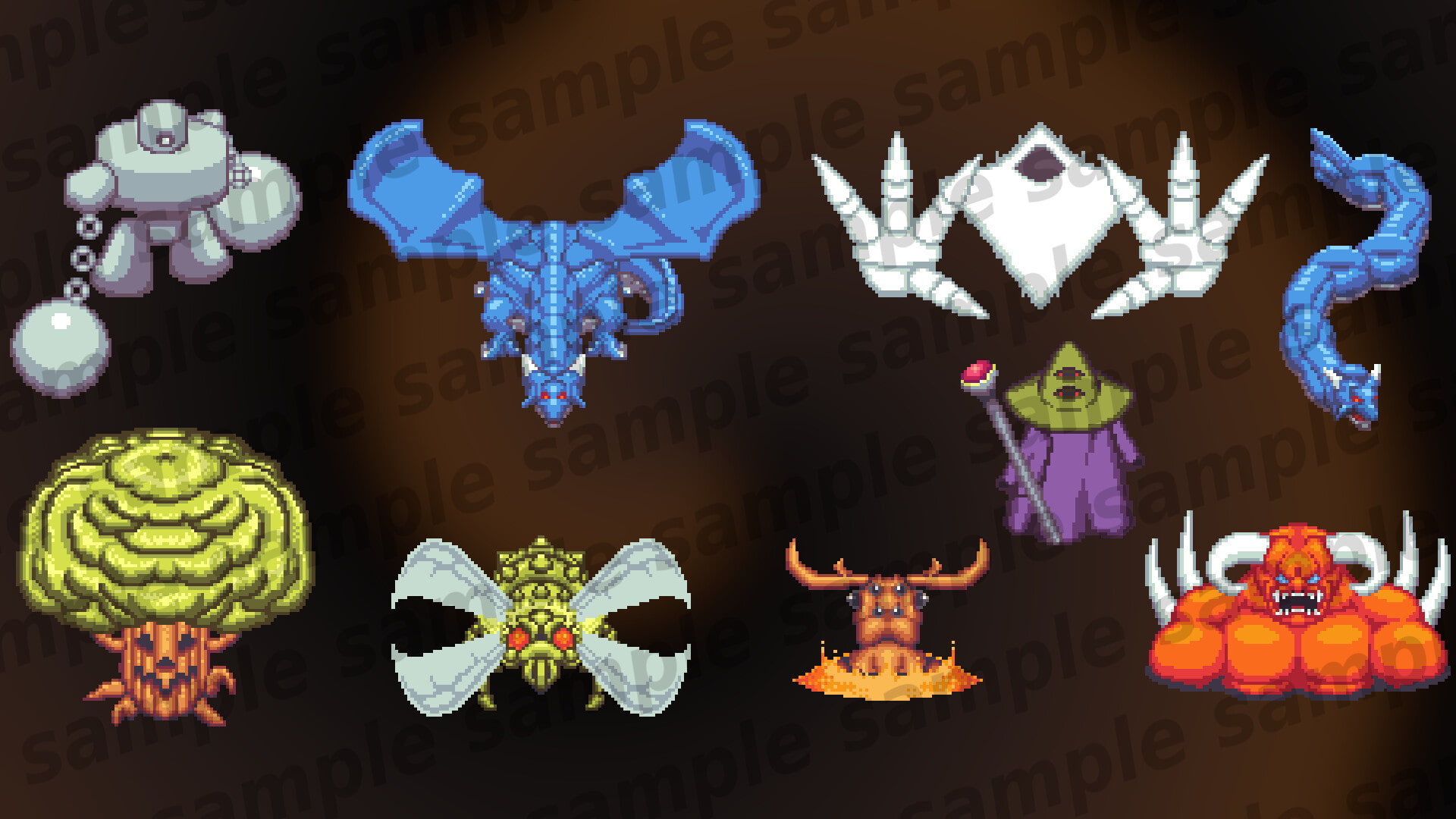 レトロゲーム風モンスター素材集