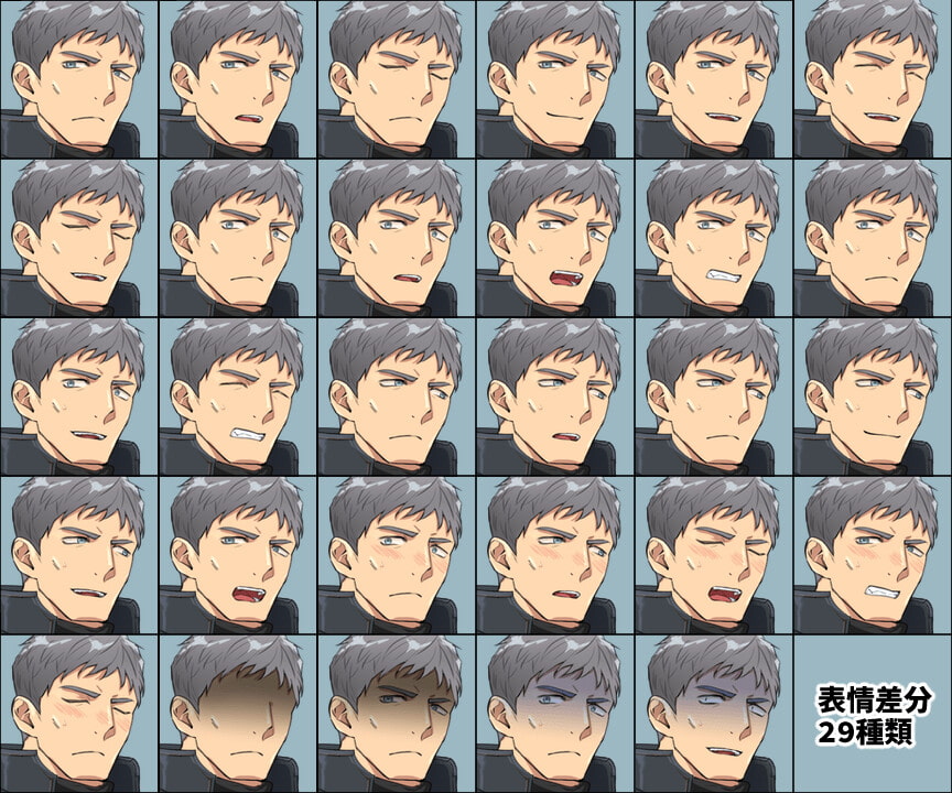 【立ち絵素材】ファンタジー厳しめ黒戦士