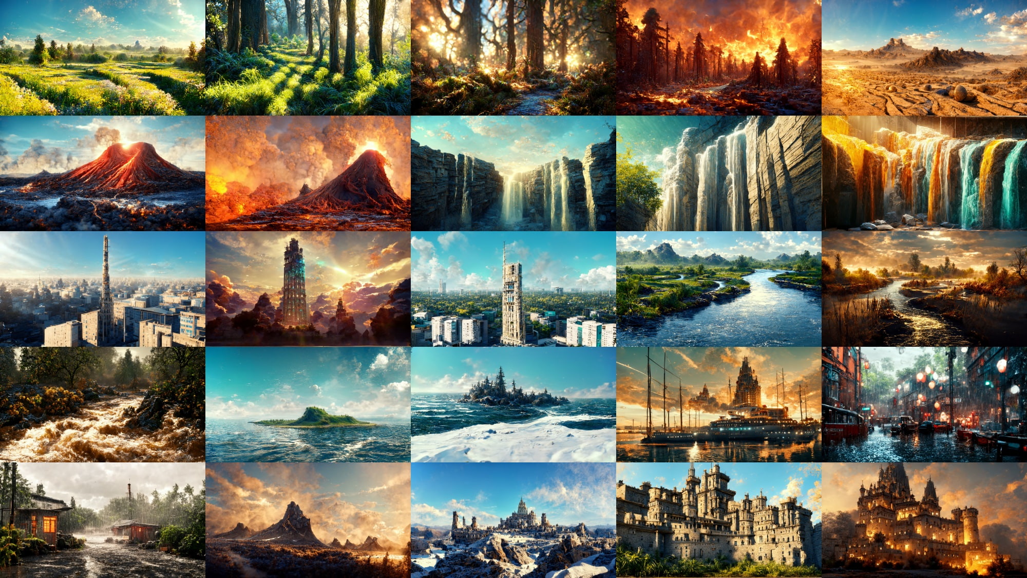 ファンタジー系2Dのリアル背景パック(画像100枚)