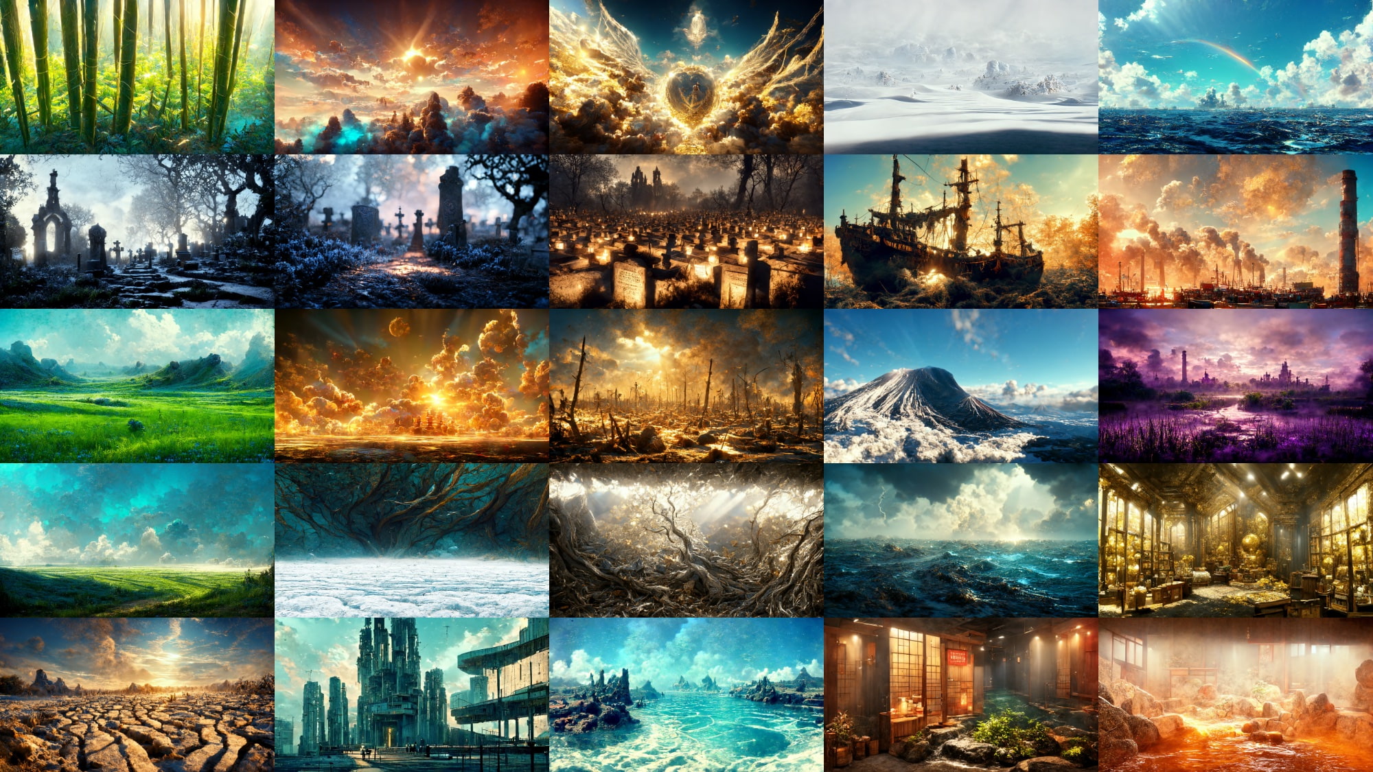 ファンタジー系2Dのリアル背景パック(画像100枚)