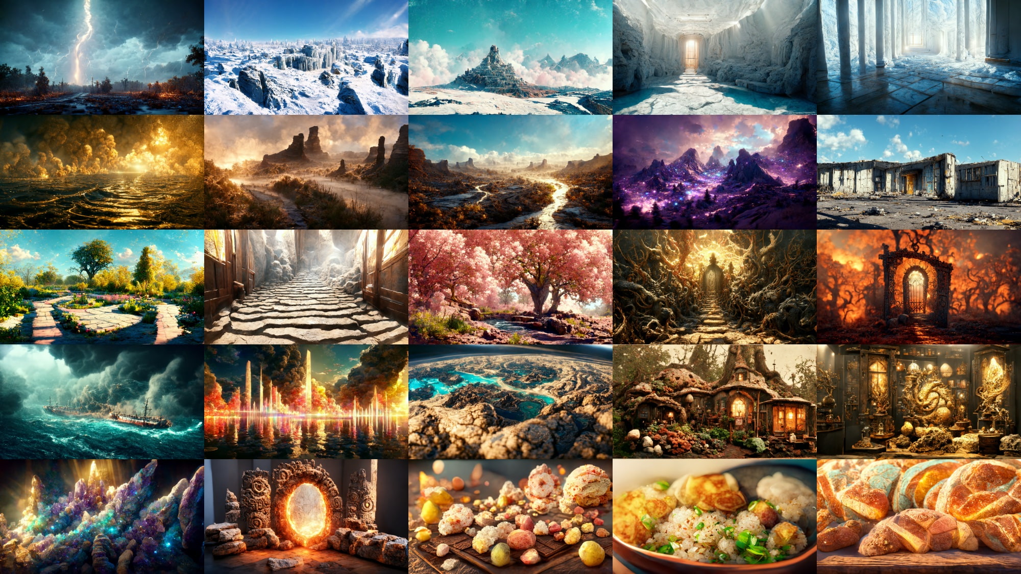 ファンタジー系2Dのリアル背景パック(画像100枚)