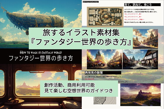 旅するイラスト素材集『ファンタジー世界の歩き方』