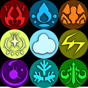 シンプル属性アイコン素材