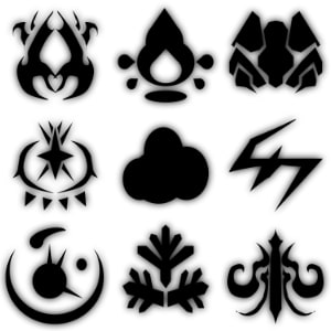 シンプル属性アイコン素材