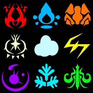 シンプル属性アイコン素材