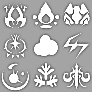 シンプル属性アイコン素材