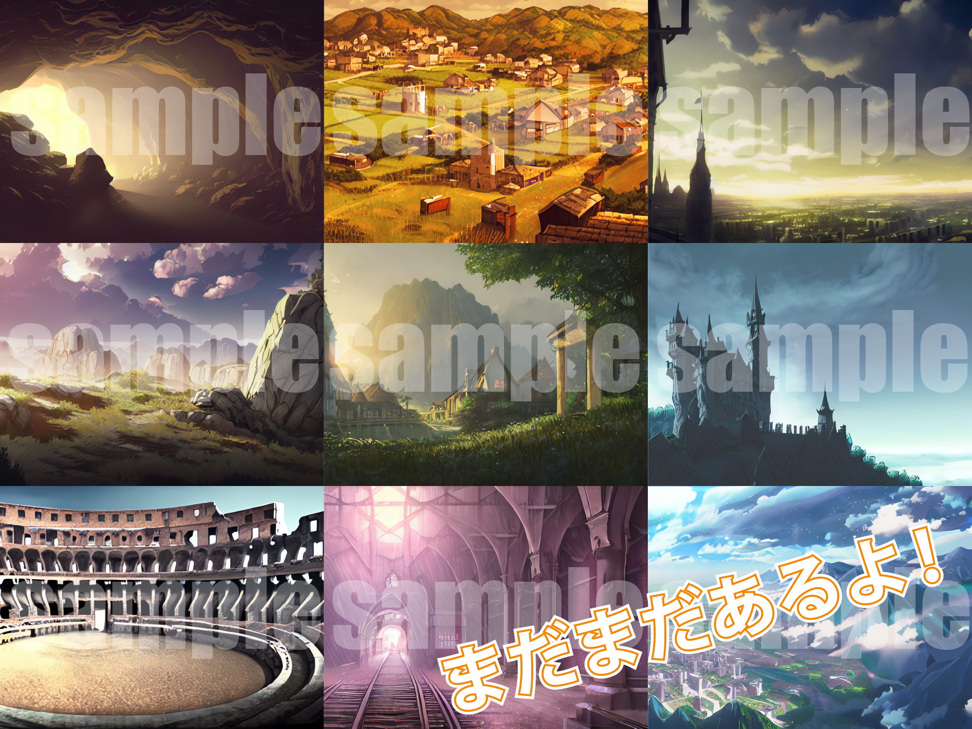 AI背景素材集『ファンタジー背景編 ノーマル』