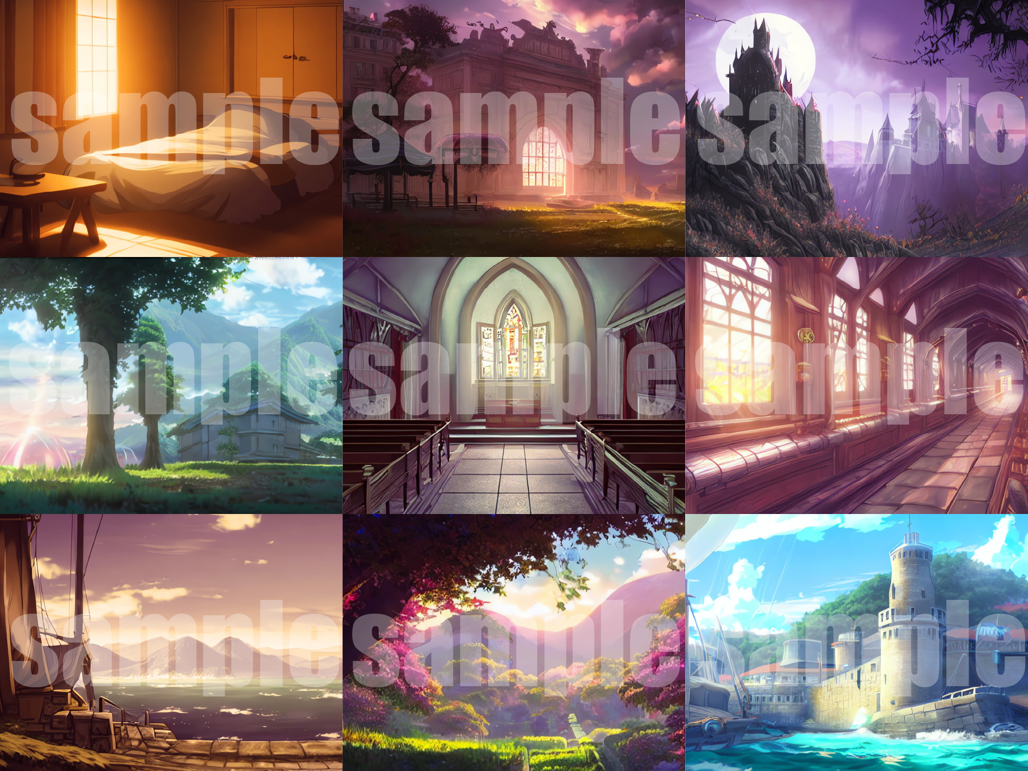 AI背景素材集『ファンタジー背景編 ノーマル』