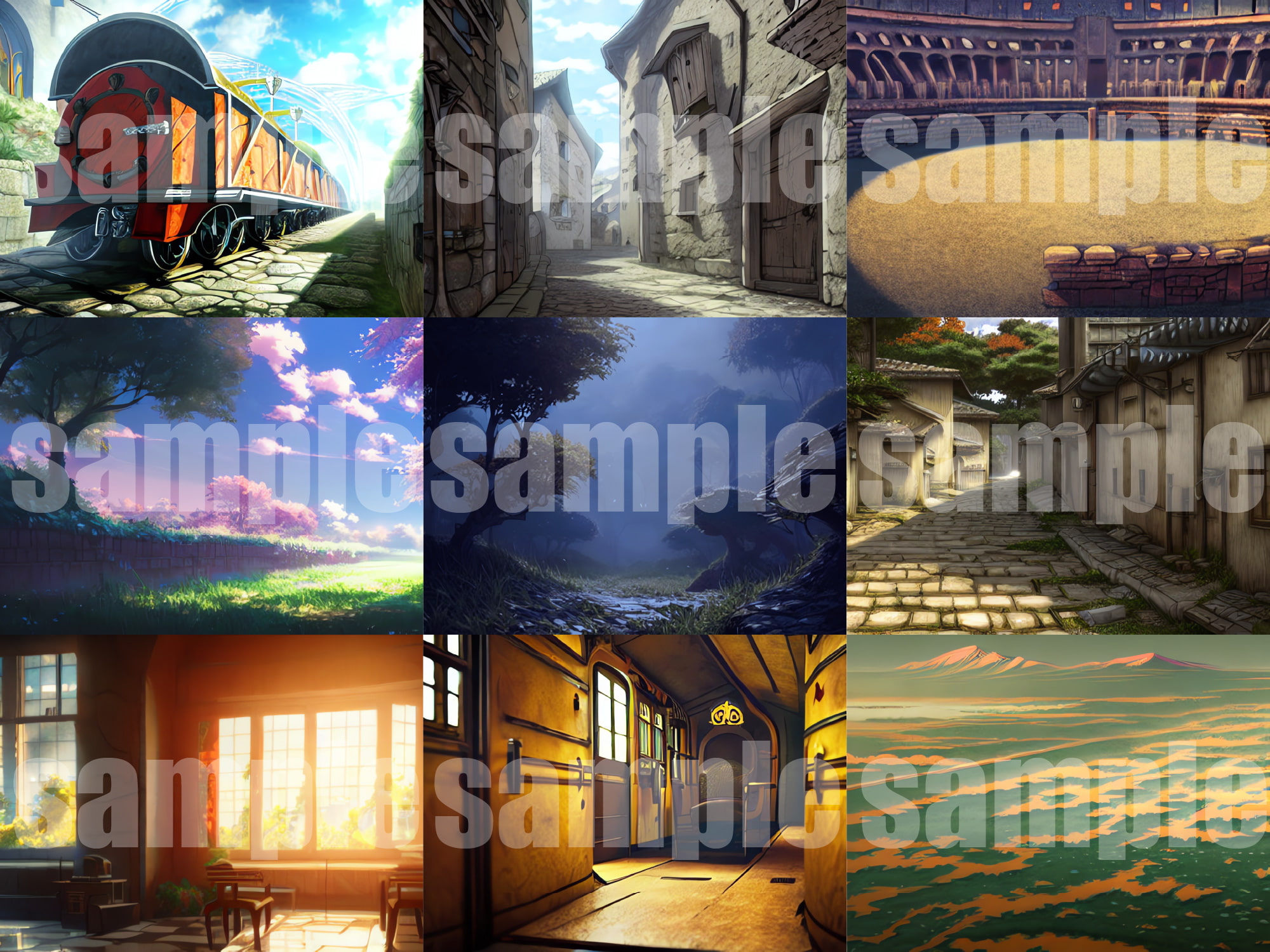 AI背景素材集『ファンタジー背景編 ノーマル』