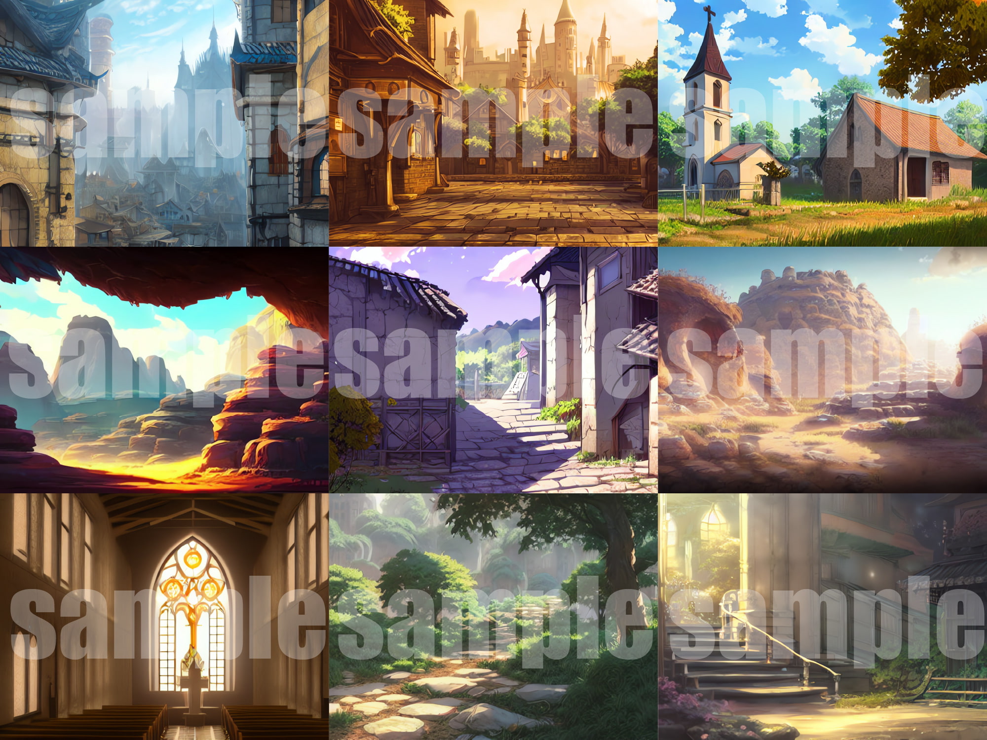 AI背景素材集『ファンタジー背景編 ノーマル』