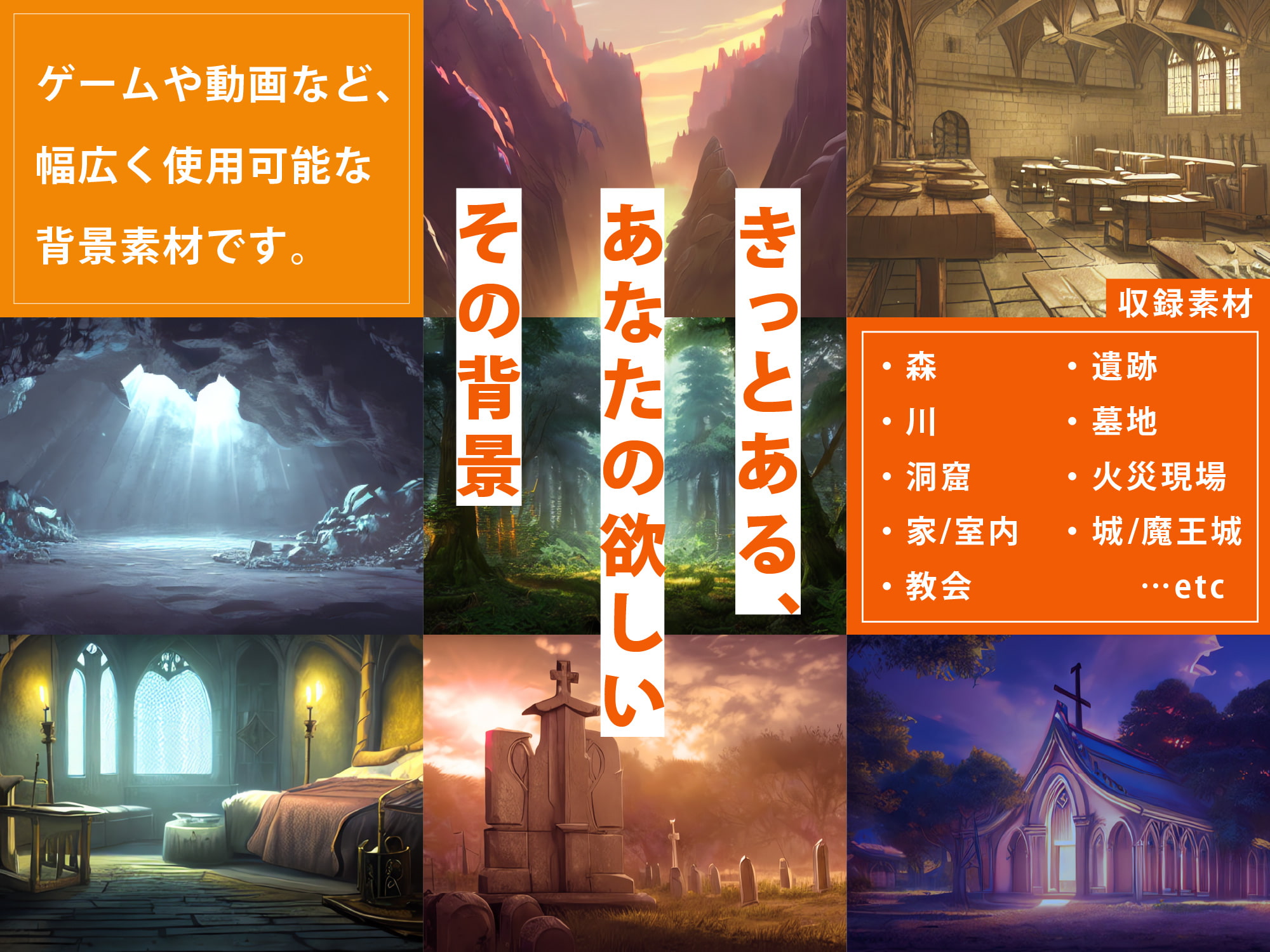 AI背景素材集『ファンタジー背景編 エクストラ』