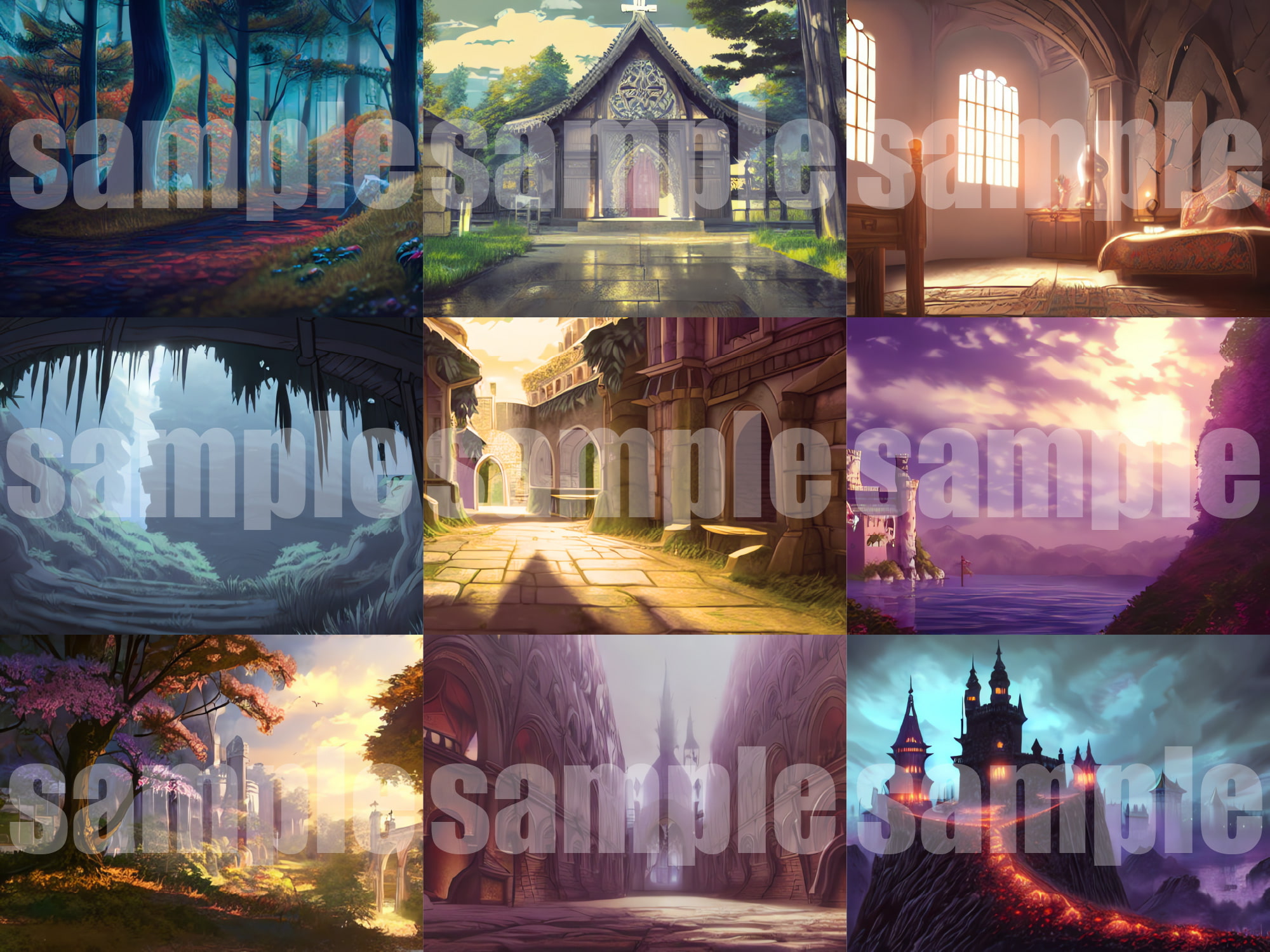 AI背景素材集『ファンタジー背景編 エクストラ』