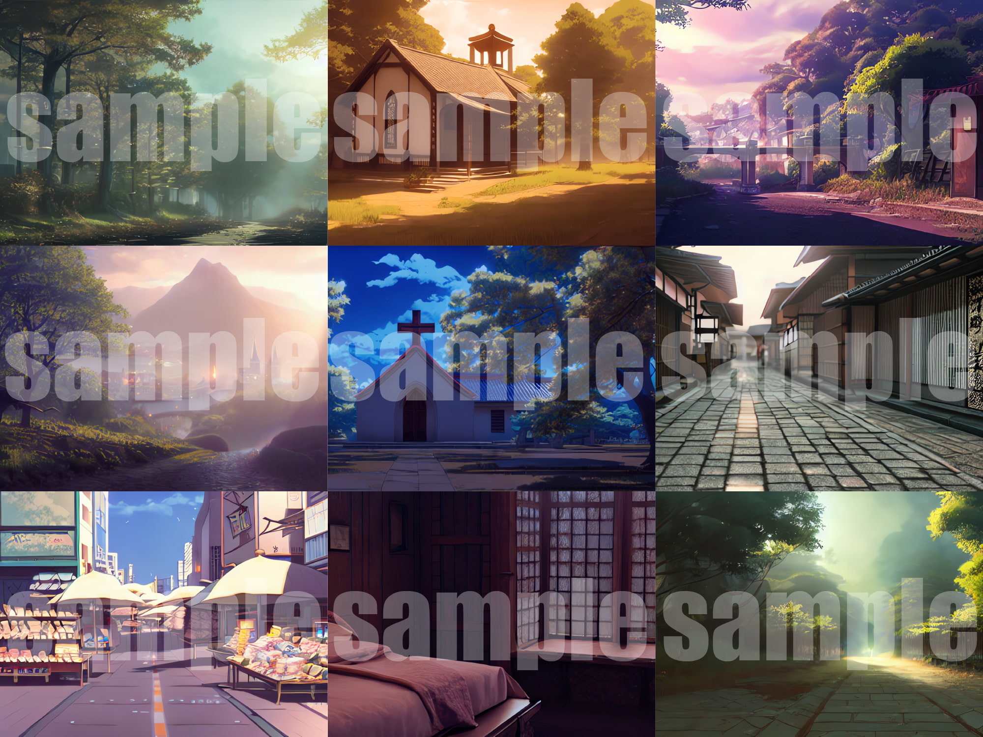 AI背景素材集『現代背景編』