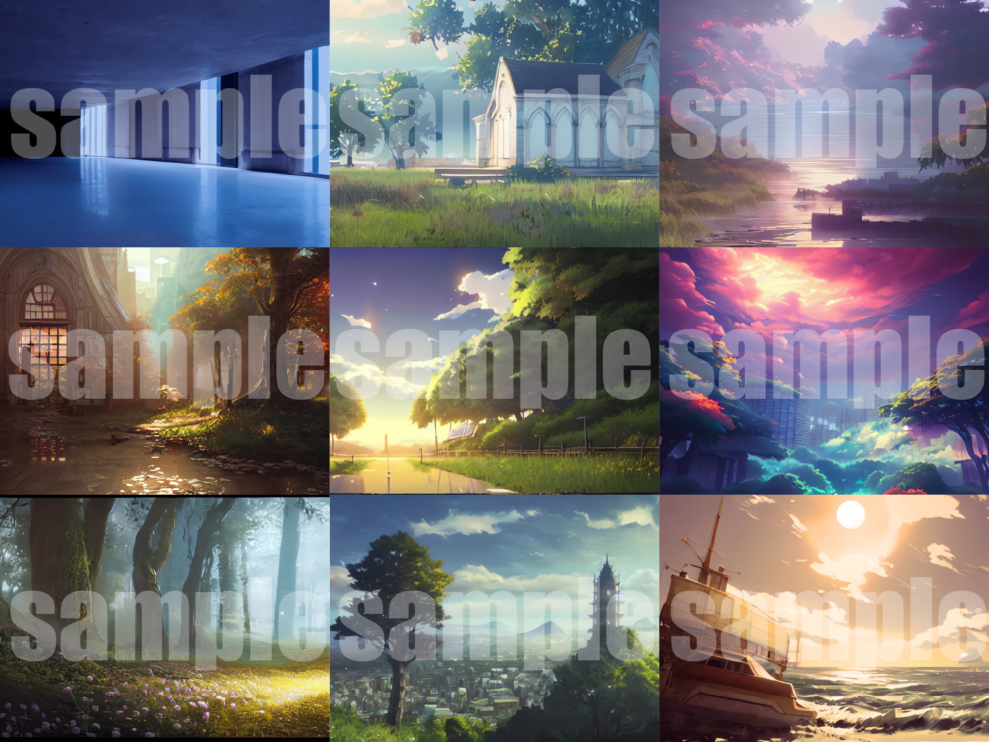 AI背景素材集『現代背景編』