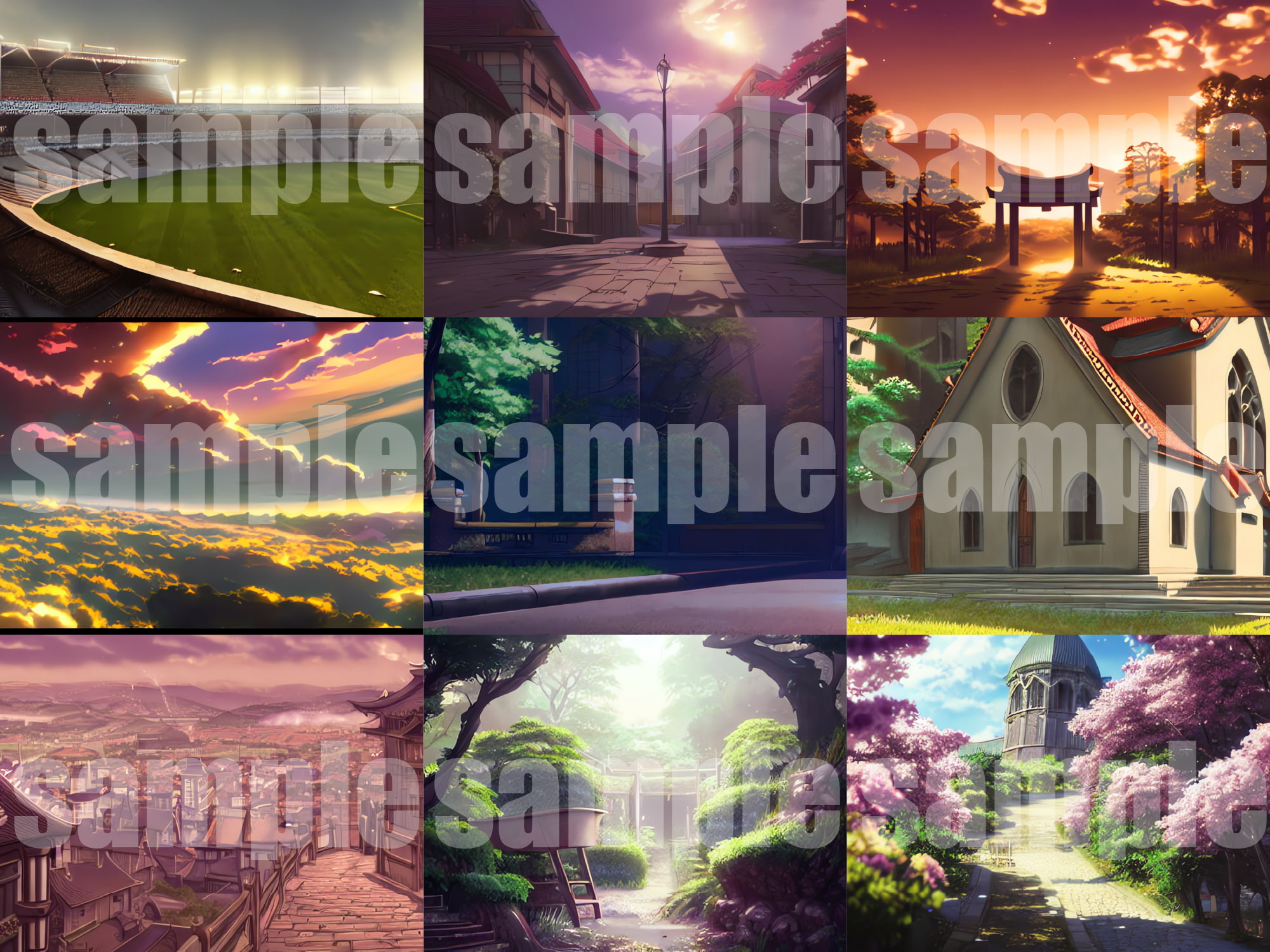 AI背景素材集『現代背景編』