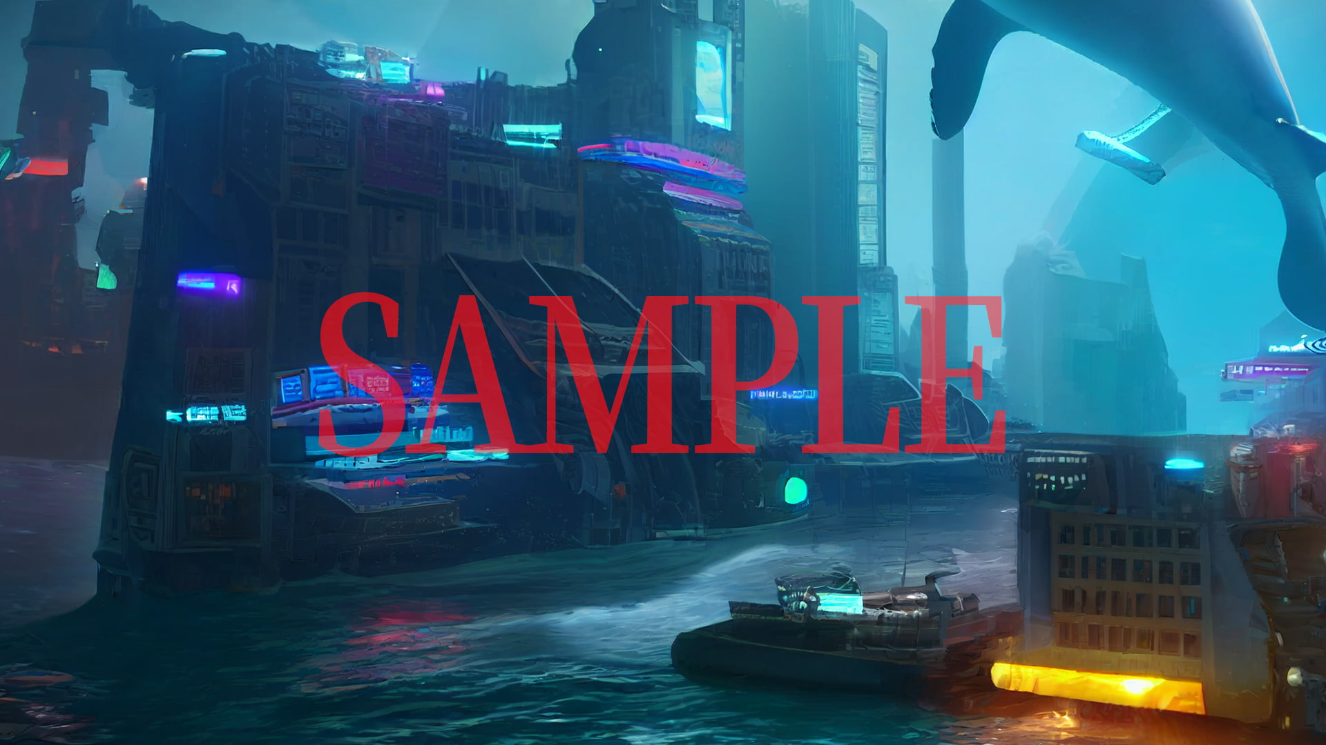 2D背景CG素材集-未来の海の世界1(10枚)