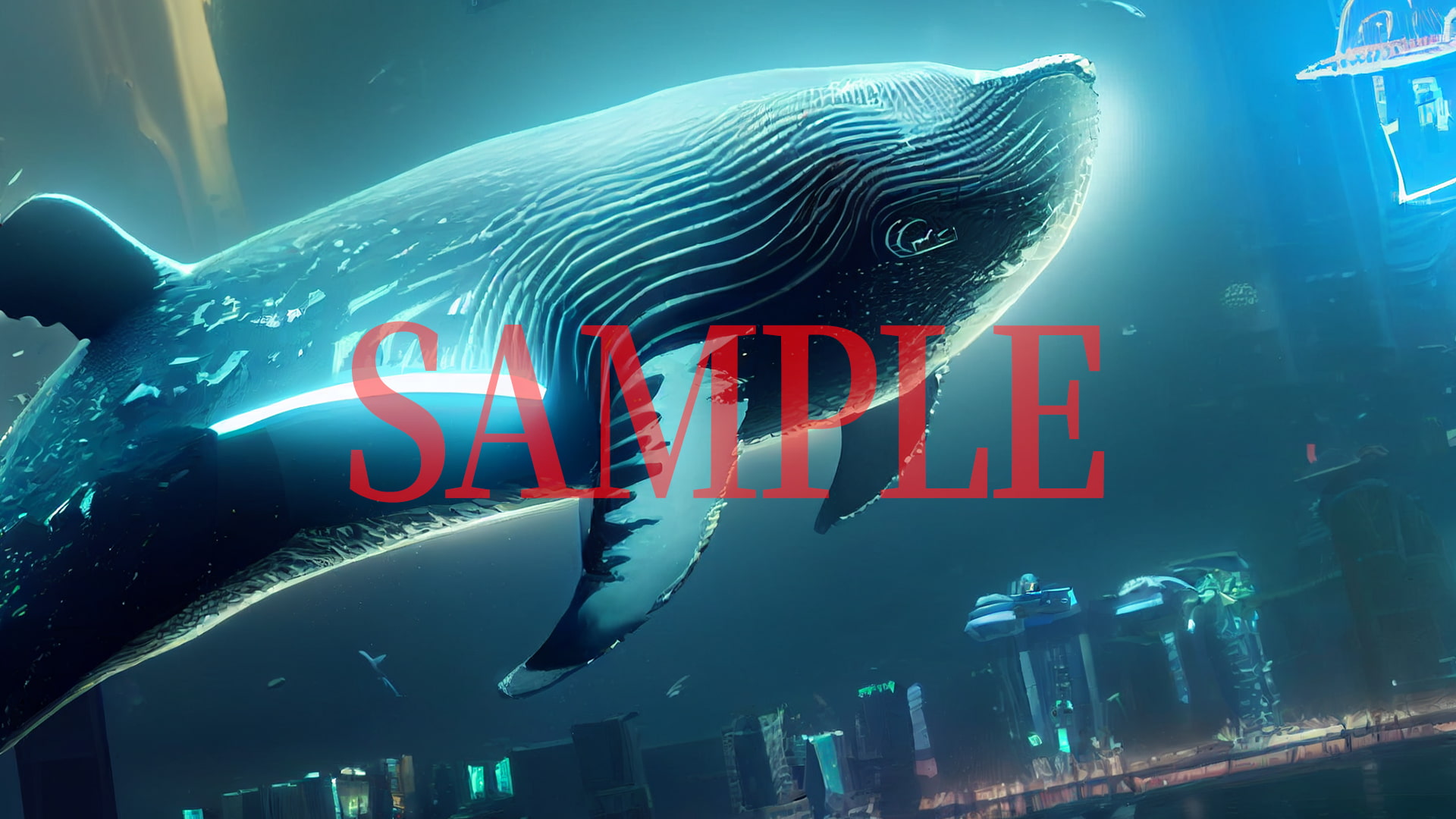 2D背景CG素材集-未来の海の世界1(10枚)