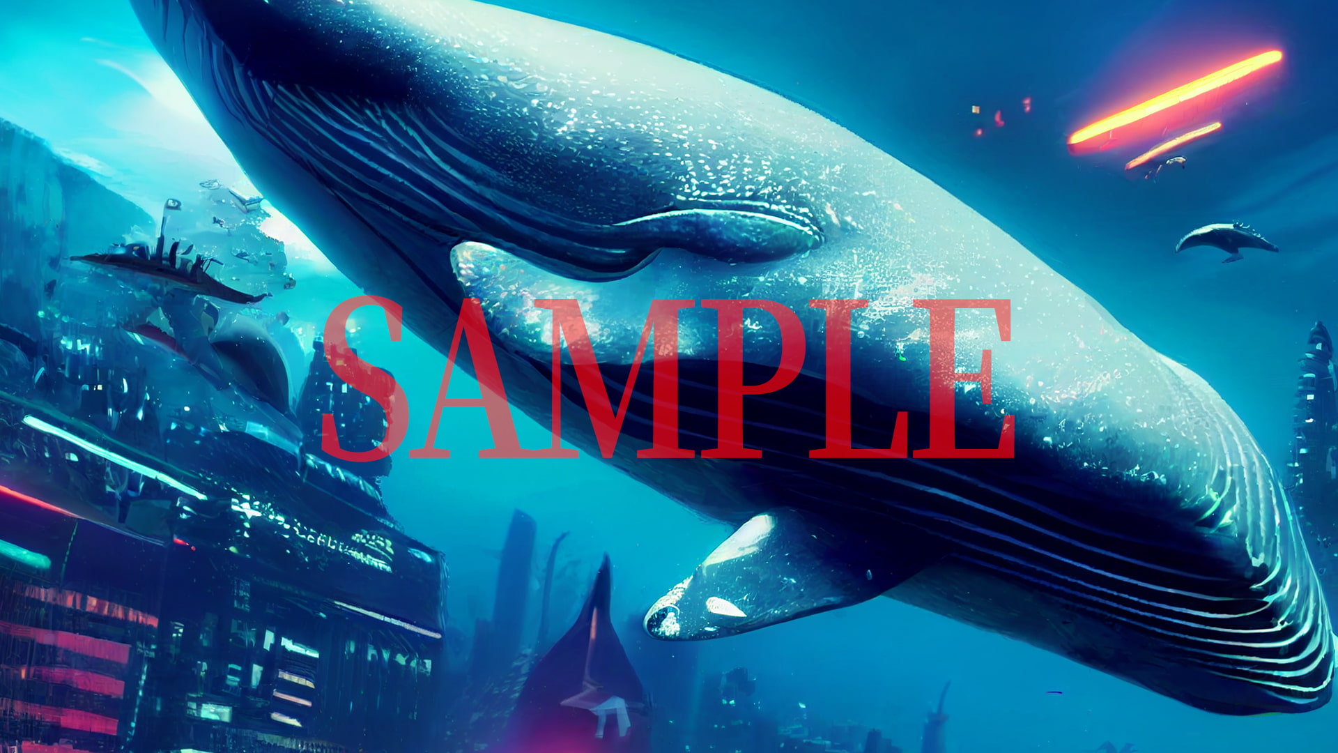 2D背景CG素材集-未来の海の世界2(15枚)