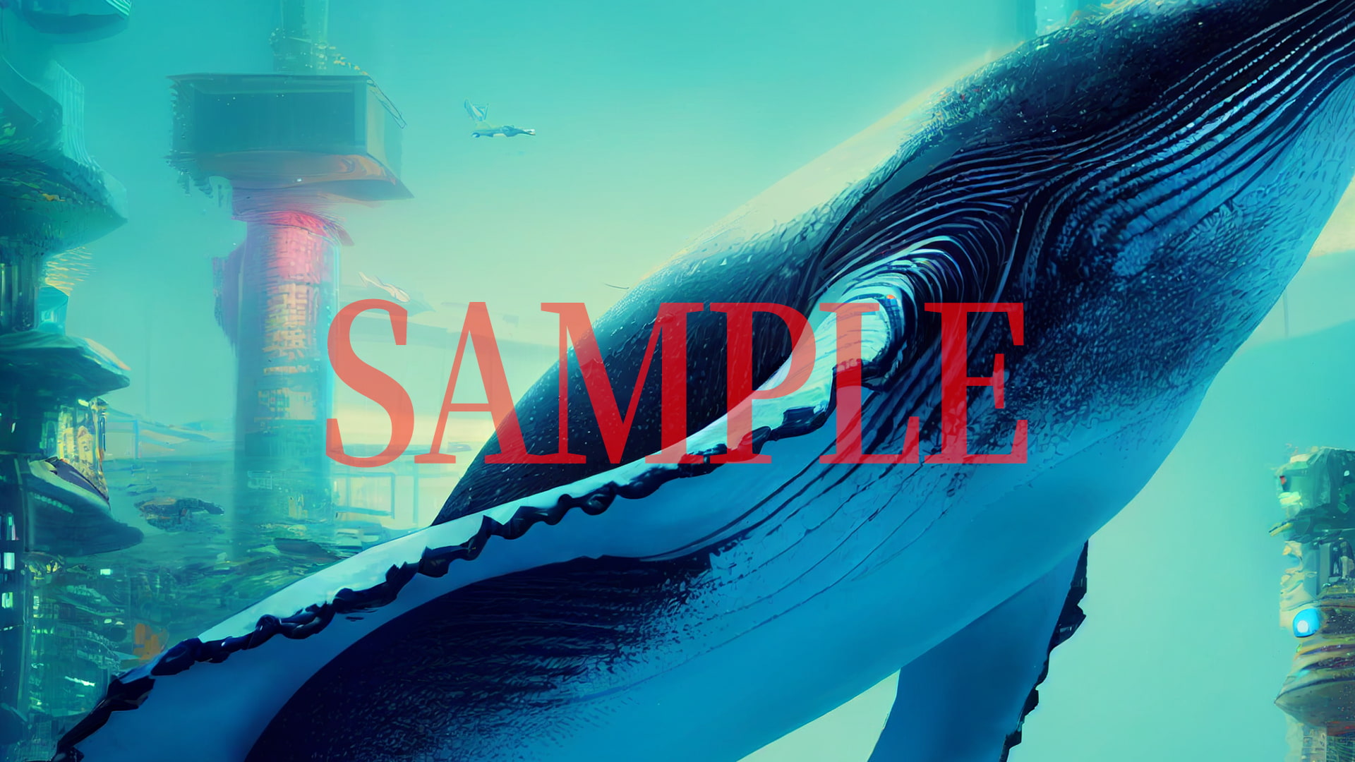 2D背景CG素材集-未来の海の世界2(15枚)