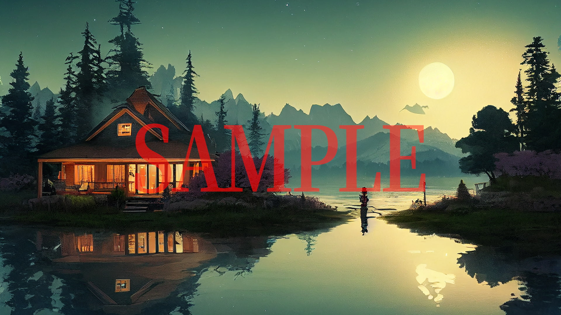 2D背景CG素材集-山中の別荘1(10枚)