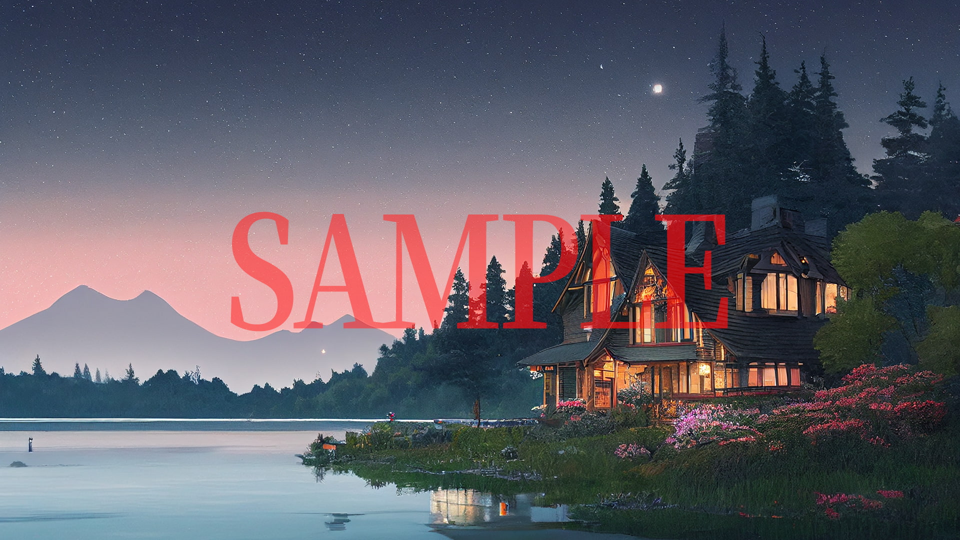 2D背景CG素材集-山中の別荘1(10枚)