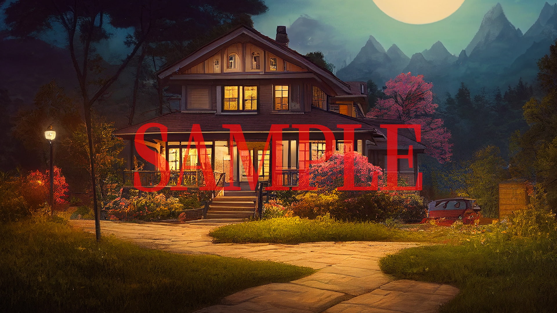 2D背景CG素材集-山中の別荘2(12枚)