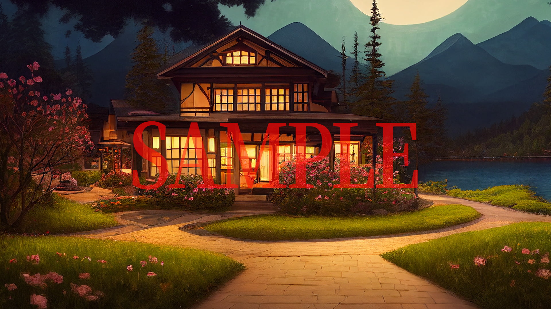 2D背景CG素材集-山中の別荘2(12枚)