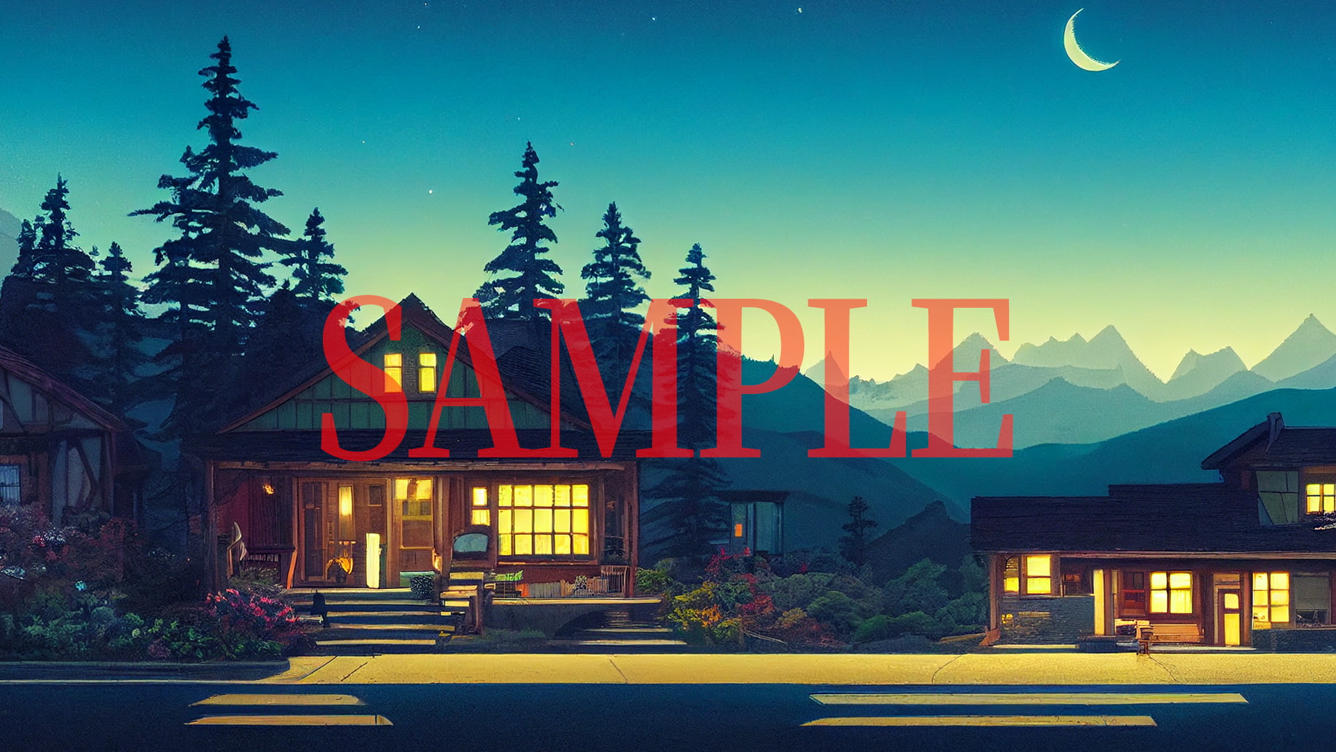 2D背景CG素材集-山中の別荘2(12枚)