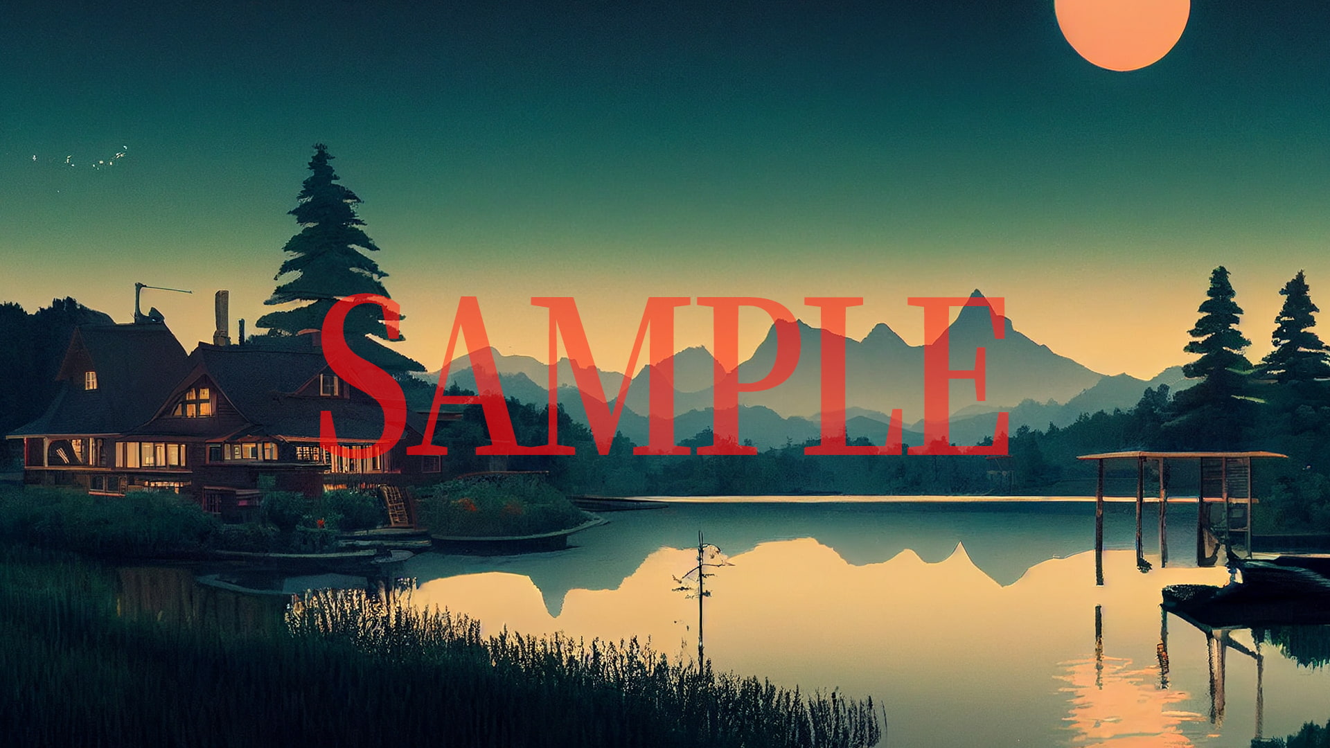 2D背景CG素材集-山中の別荘2(12枚)