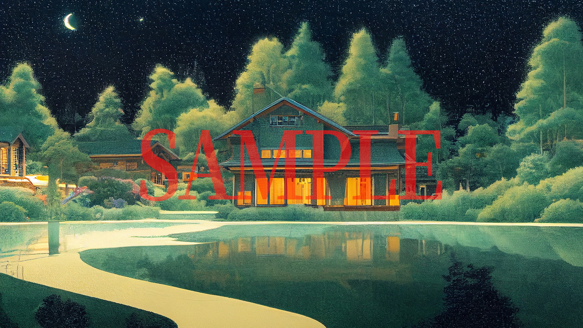 2D背景CG素材集-山中の別荘2(12枚)