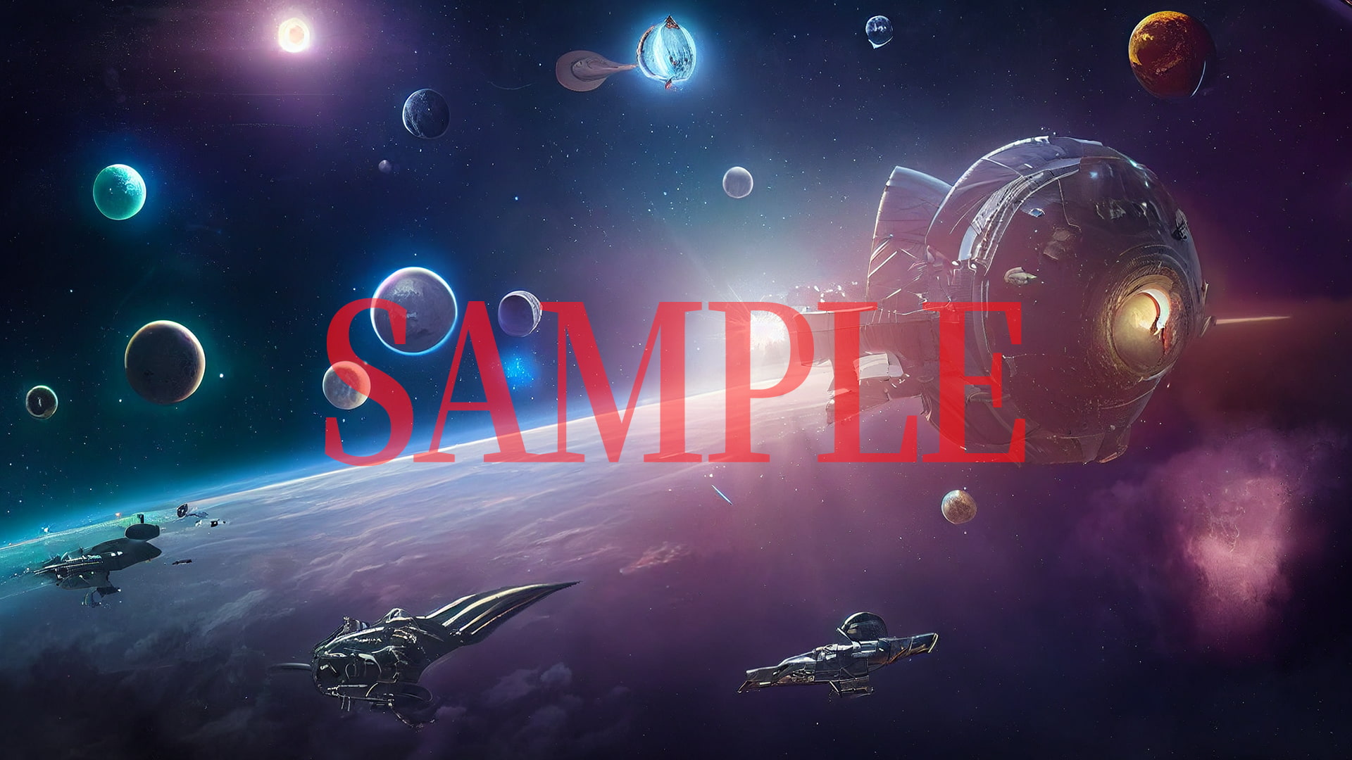 2D背景CG素材集-宇宙船2(10枚)