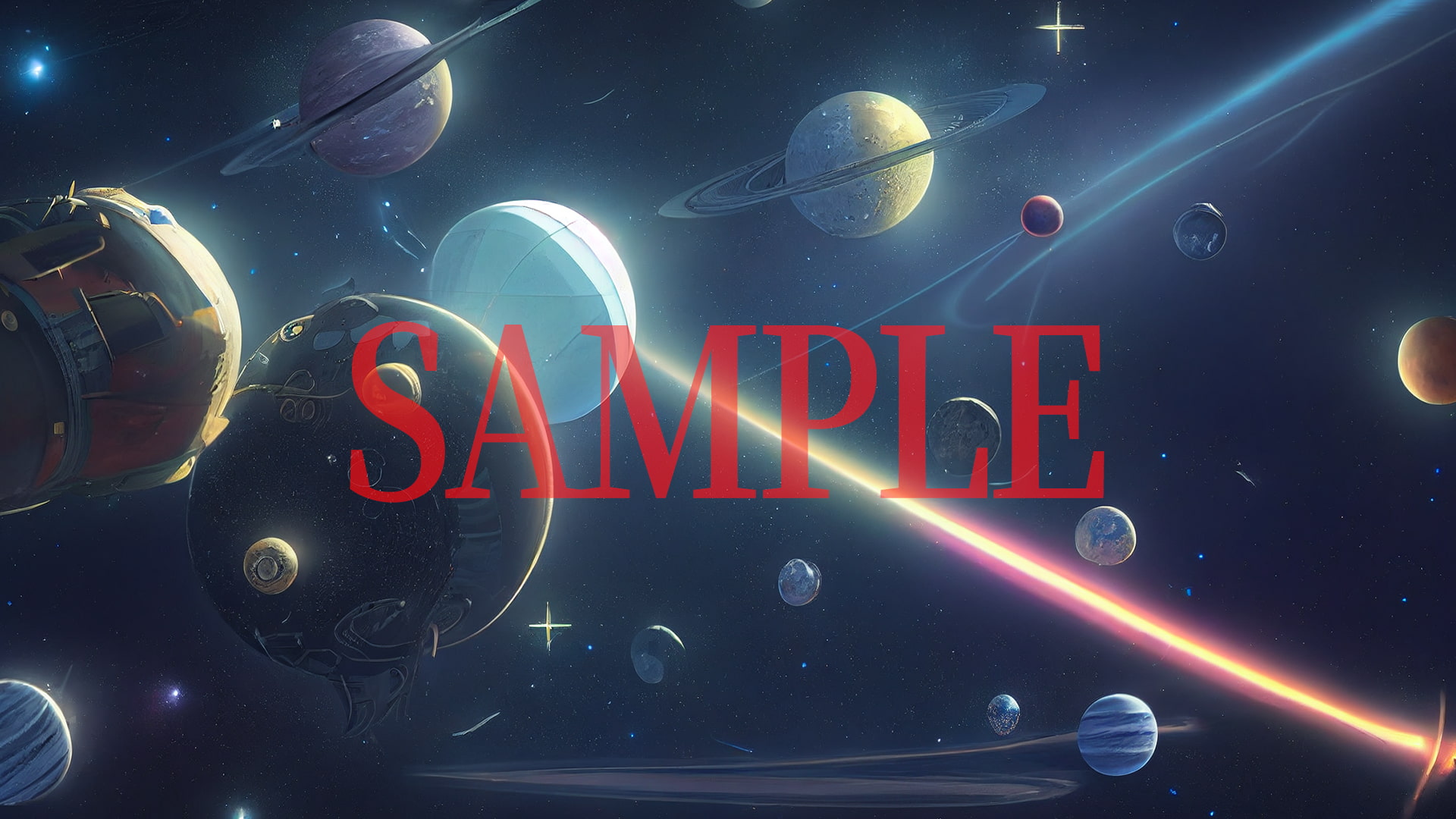 2D背景CG素材集-宇宙船2(10枚)