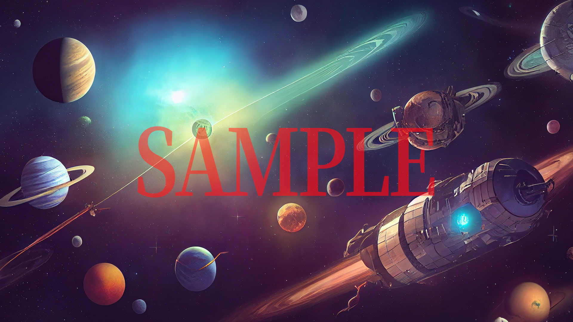 2D背景CG素材集-宇宙船2(10枚)