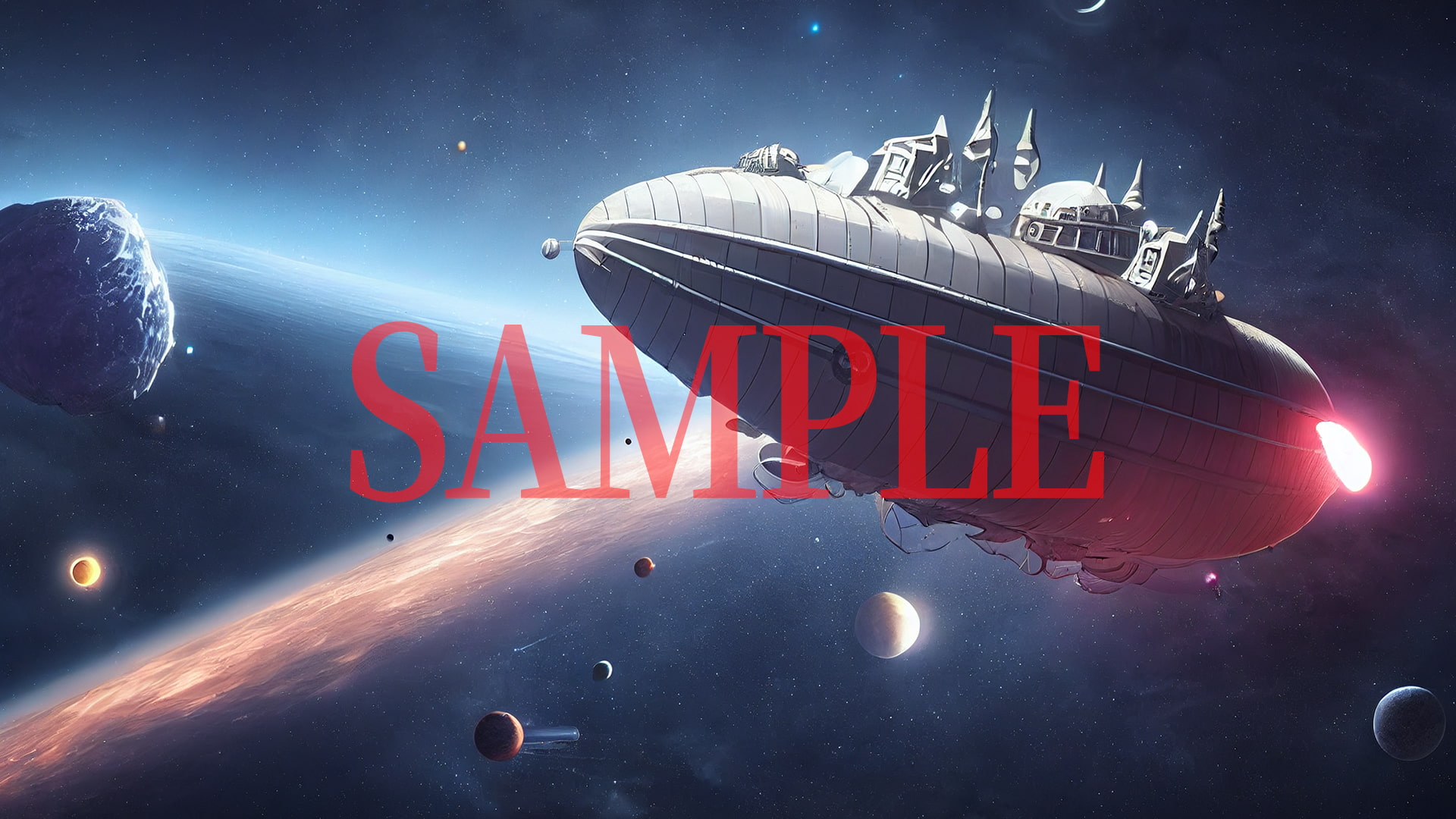 2D背景CG素材集-宇宙船2(10枚)