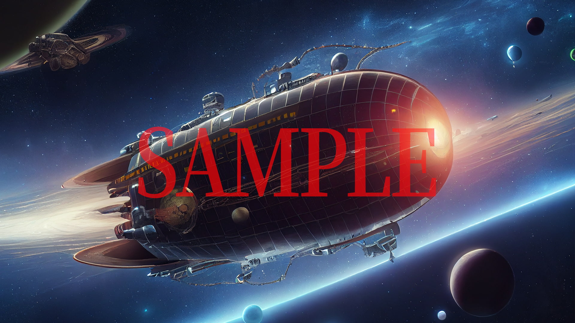 2D背景CG素材集-宇宙船3(10枚)