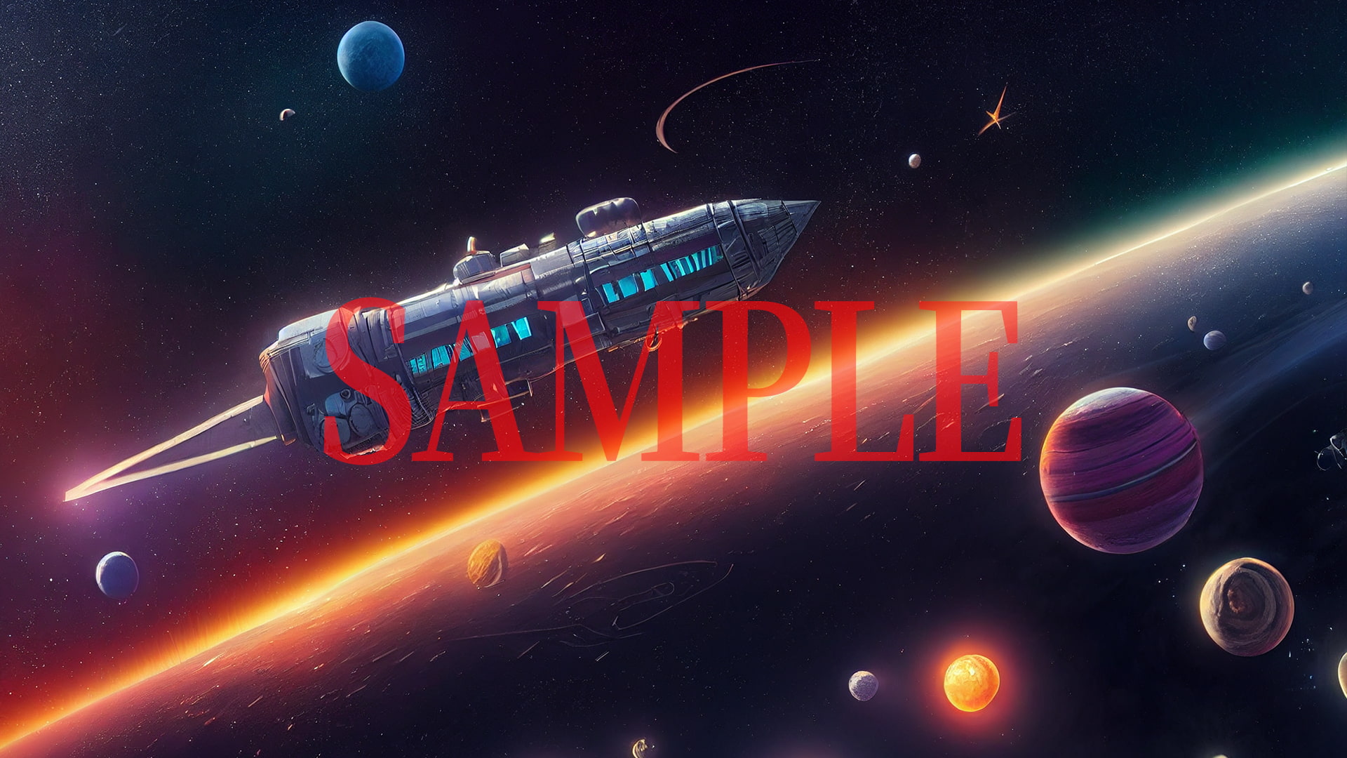 2D背景CG素材集-宇宙船3(10枚)